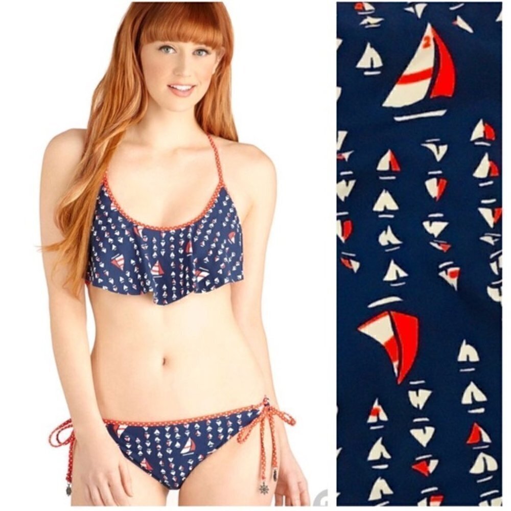 Sperry Sailboat tie bikini bottom(only) L